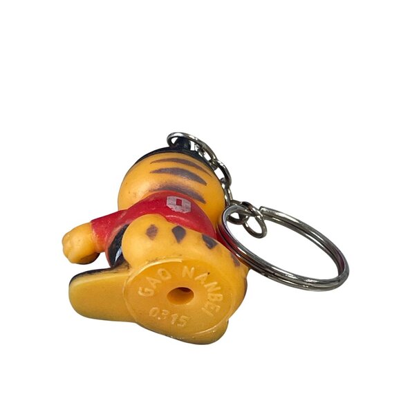 Vintage Gao Nanbei Garfield Keychain Figurine Hockey Sports Fan - Picture 3 of 3
